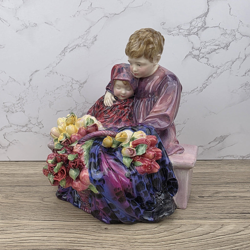 Vintage Royal Doulton Figurine, Flower Seller’s Children HN1342