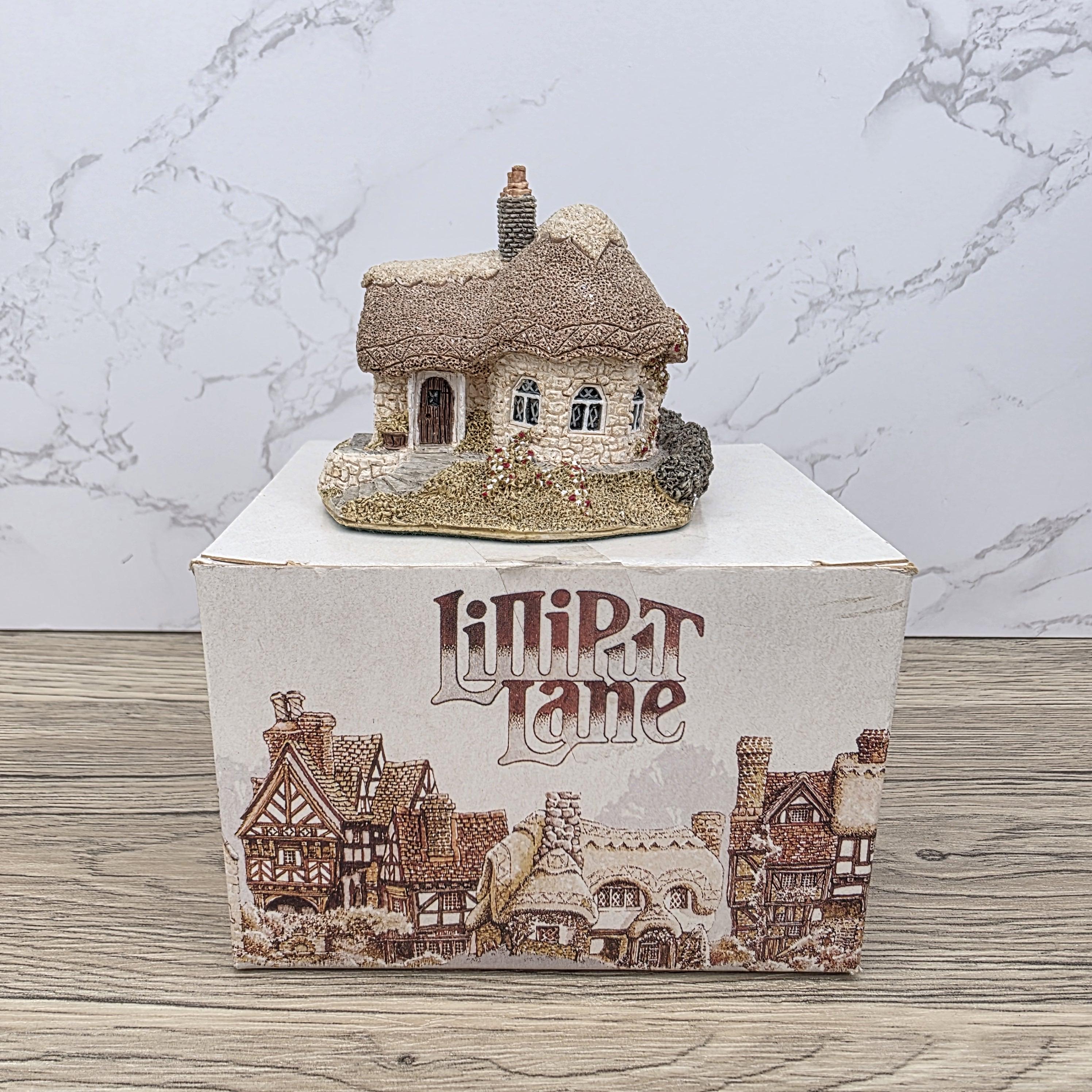 Lilliput Lane “Chine Cot” Cottage 1989 – Vintage Handmade Miniature English House with Box & Deeds