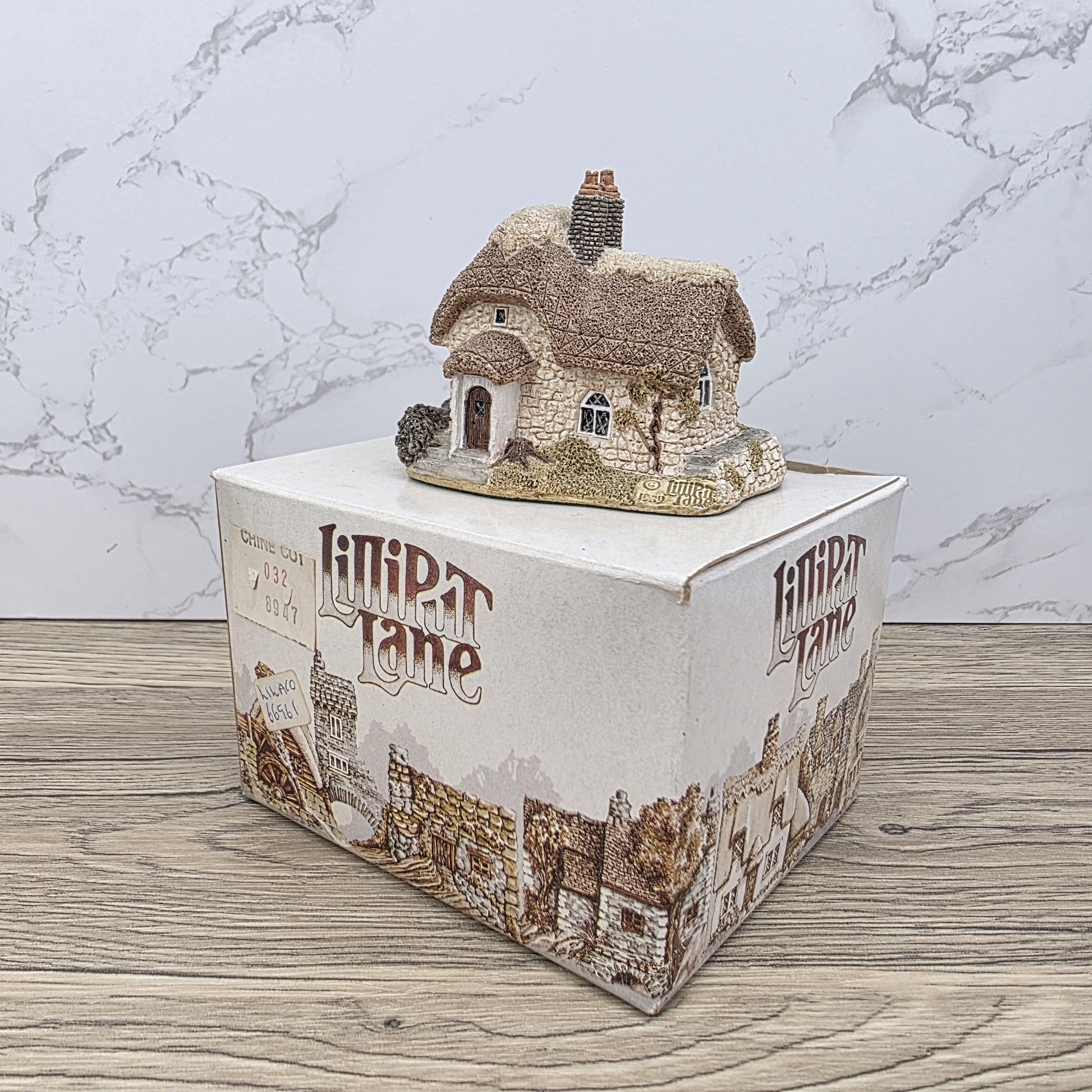 Lilliput Lane “Chine Cot” Cottage 1989 – Vintage Handmade Miniature English House with Box & Deeds