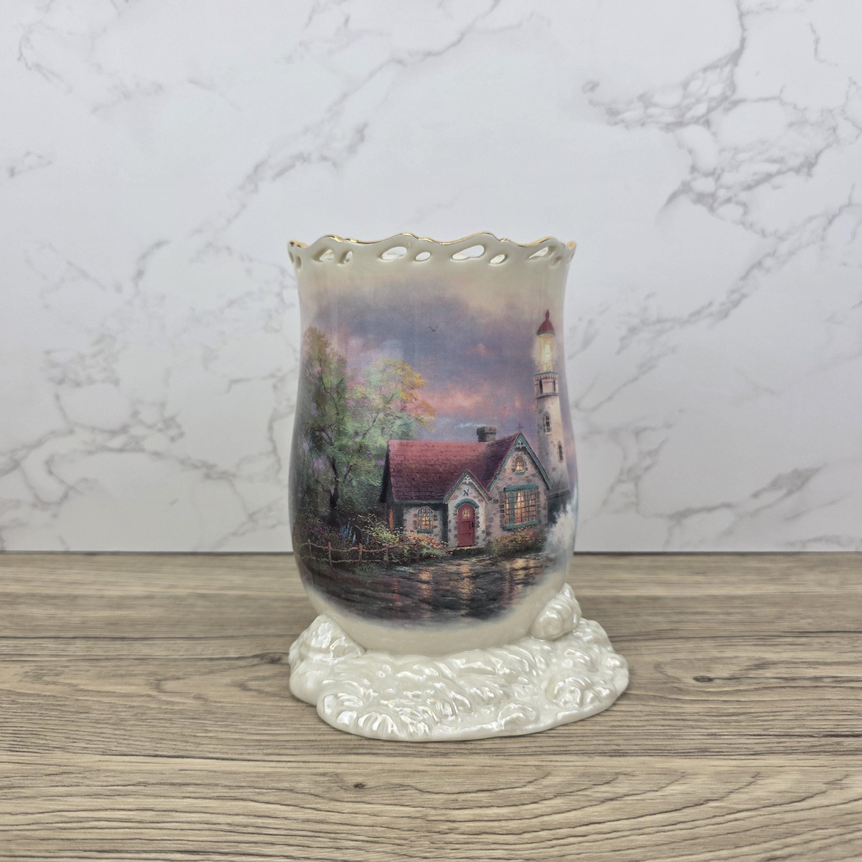 Lenox Thomas Kinkade Lighthouse Votive Vase | Beacon of Hope, Ivory China