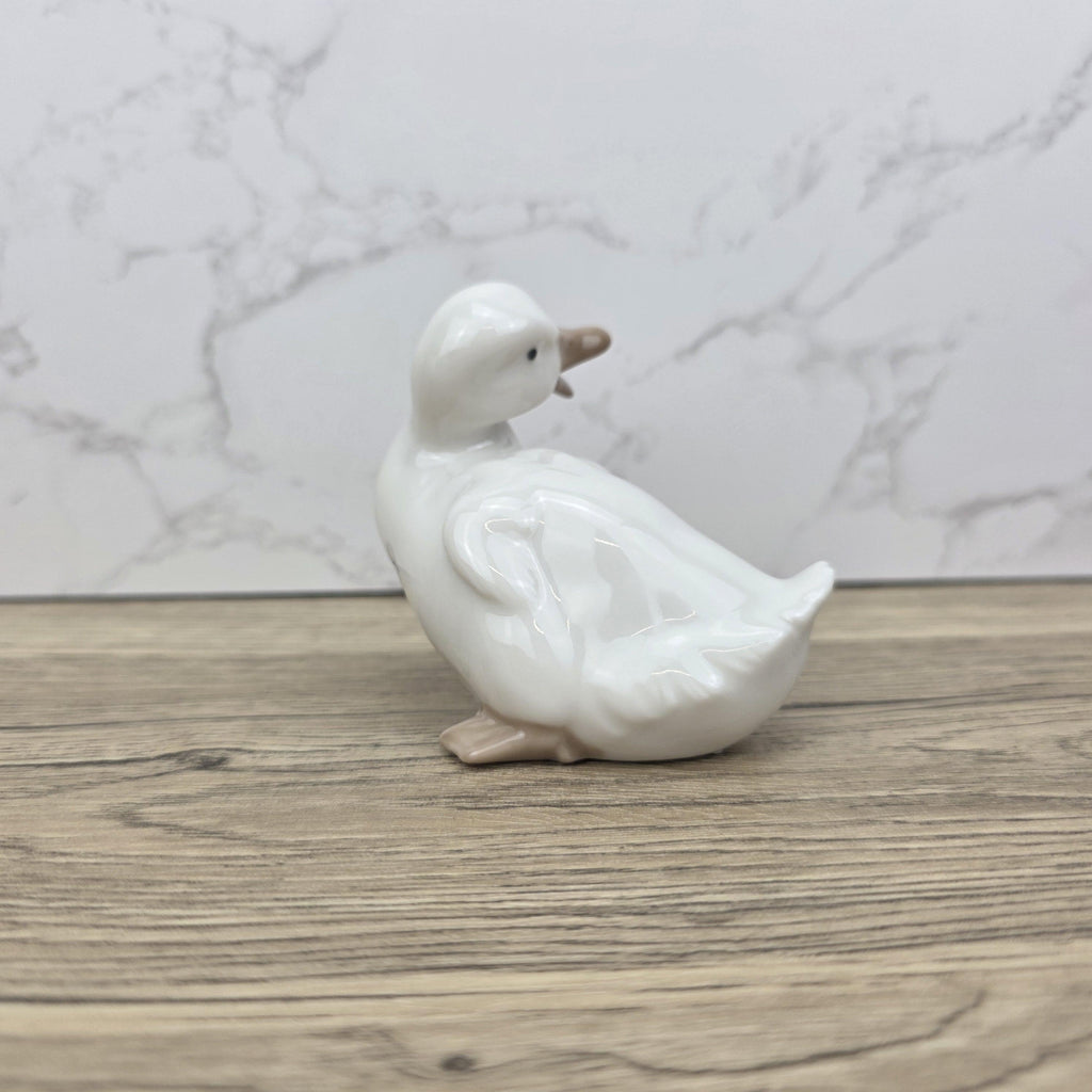 Playful Duck Figurine by NAO Lladro Spain | Glazed Porcelain Animal Sculpture 1451