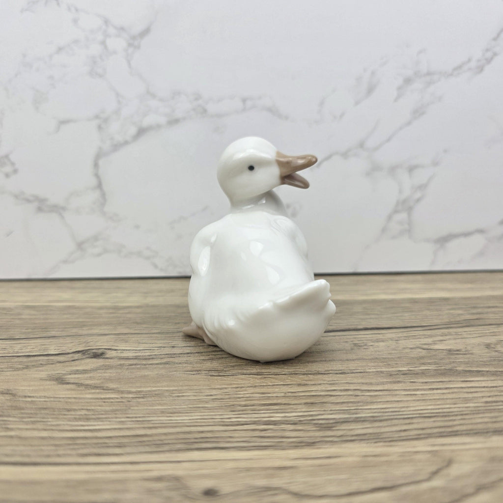 Playful Duck Figurine by NAO Lladro Spain | Glazed Porcelain Animal Sculpture 1451