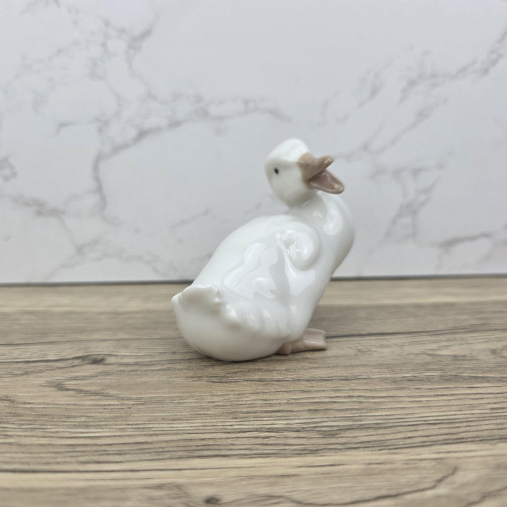 Playful Duck Figurine by NAO Lladro Spain | Glazed Porcelain Animal Sculpture 1451