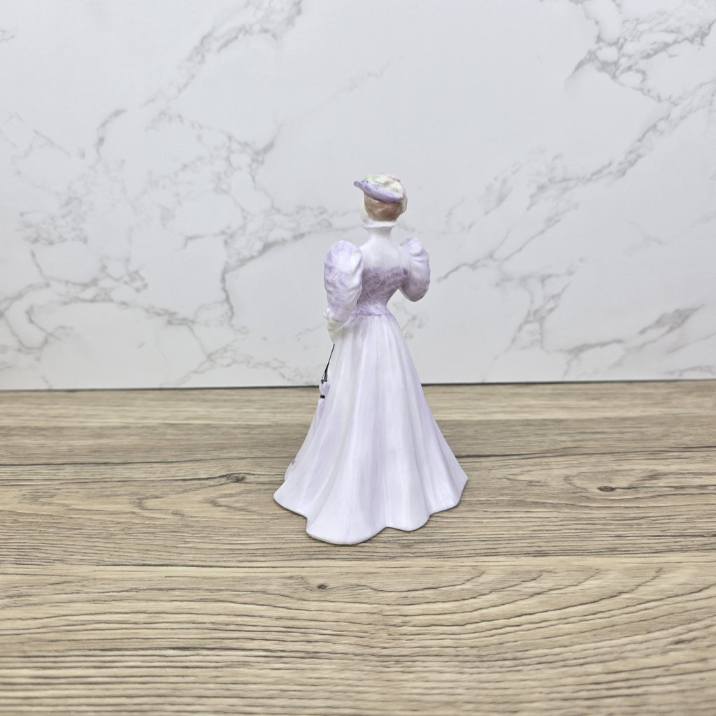 Coalport Porcelain Figurine “Christine” | Vintage English Collectible | Hand-Painted Bone China Lady in Lilac Dress