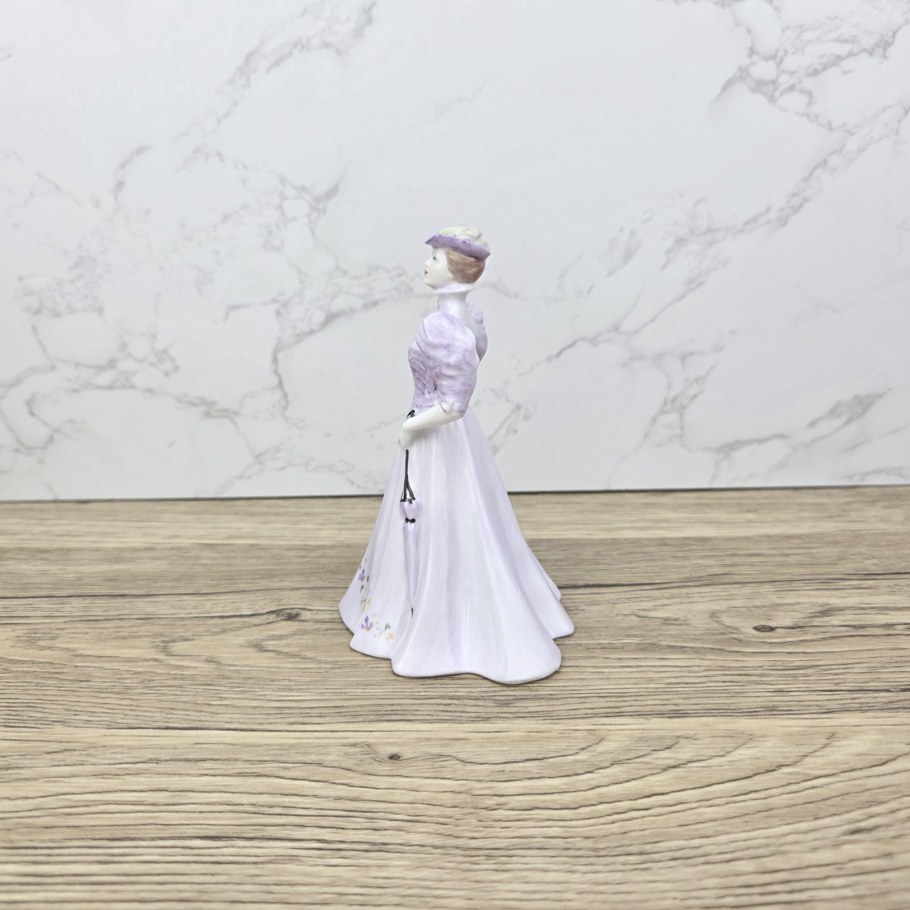 Coalport Porcelain Figurine “Christine” | Vintage English Collectible | Hand-Painted Bone China Lady in Lilac Dress