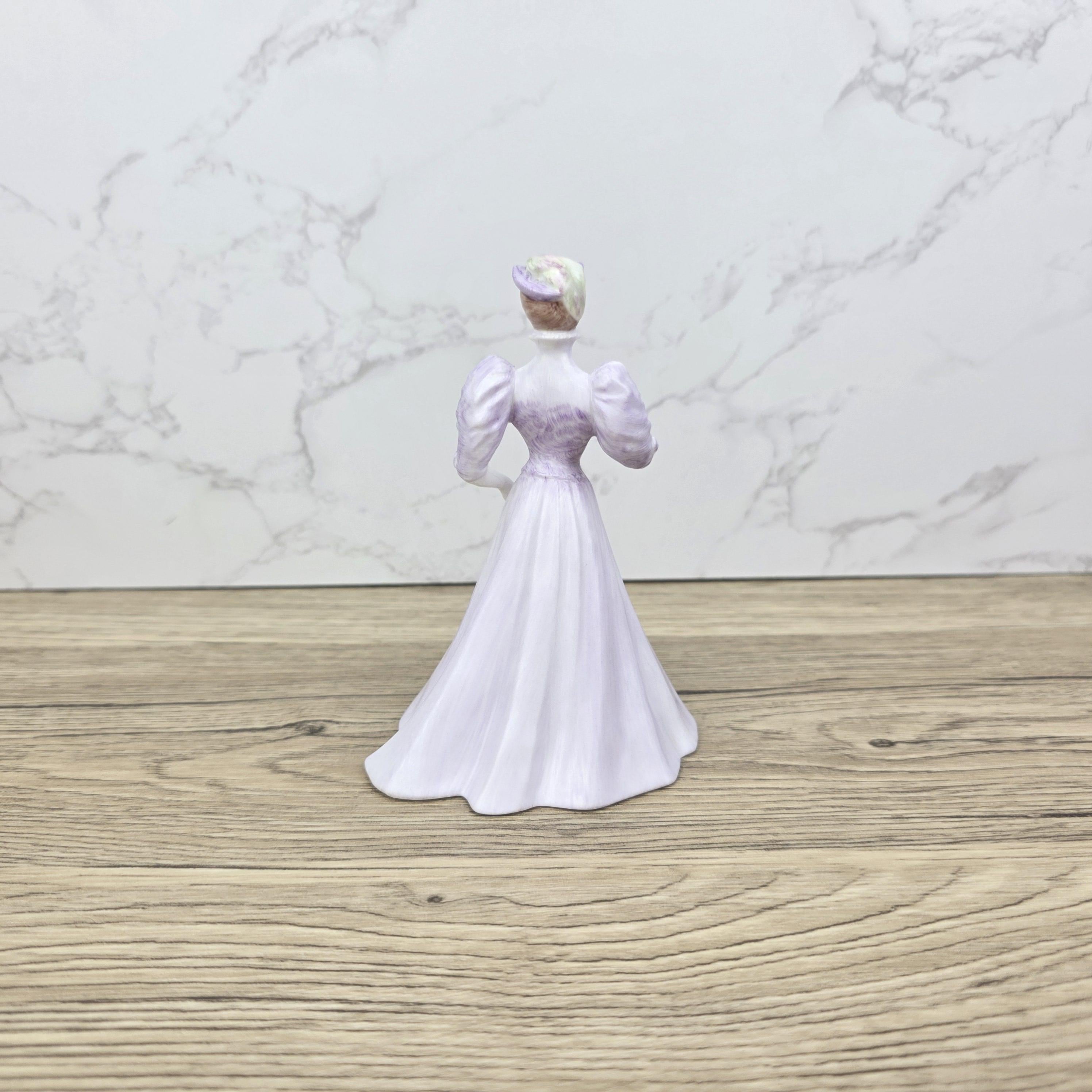 Coalport Porcelain Figurine “Christine” | Vintage English Collectible | Hand-Painted Bone China Lady in Lilac Dress