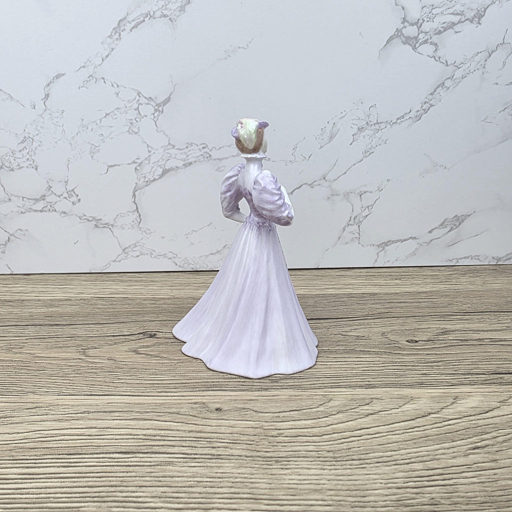 Coalport Porcelain Figurine “Christine” | Vintage English Collectible | Hand-Painted Bone China Lady in Lilac Dress