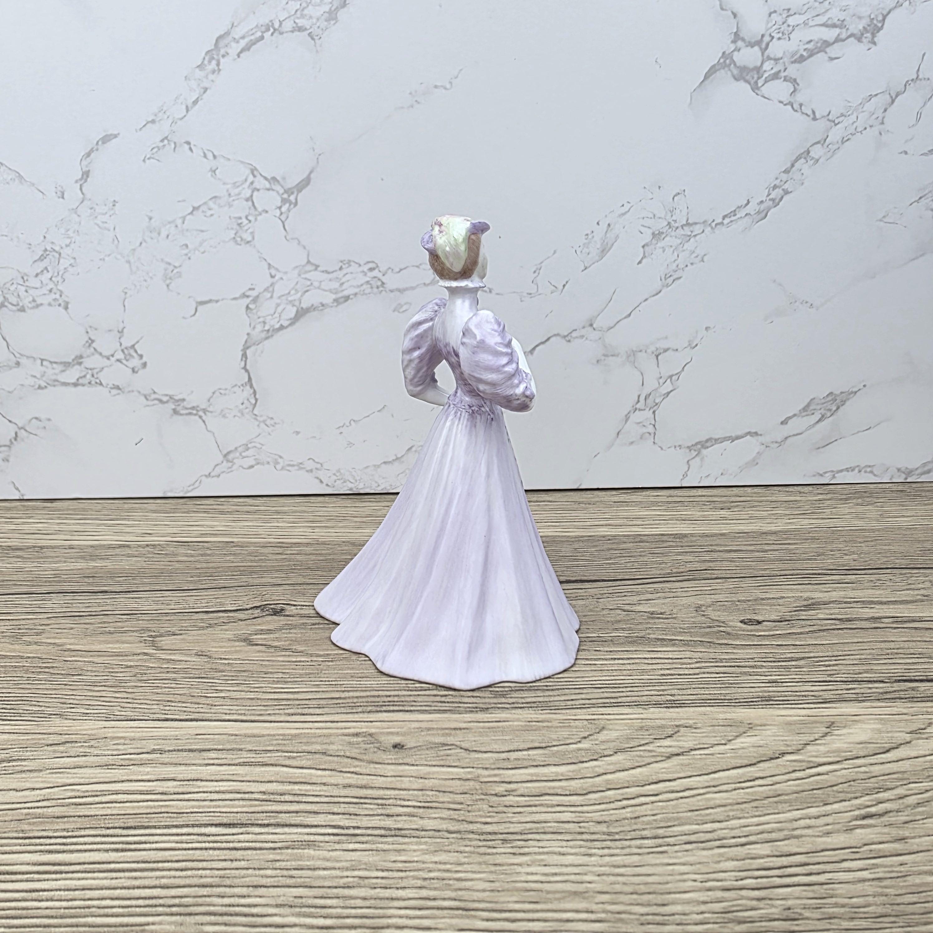 Coalport Porcelain Figurine “Christine” | Vintage English Collectible | Hand-Painted Bone China Lady in Lilac Dress