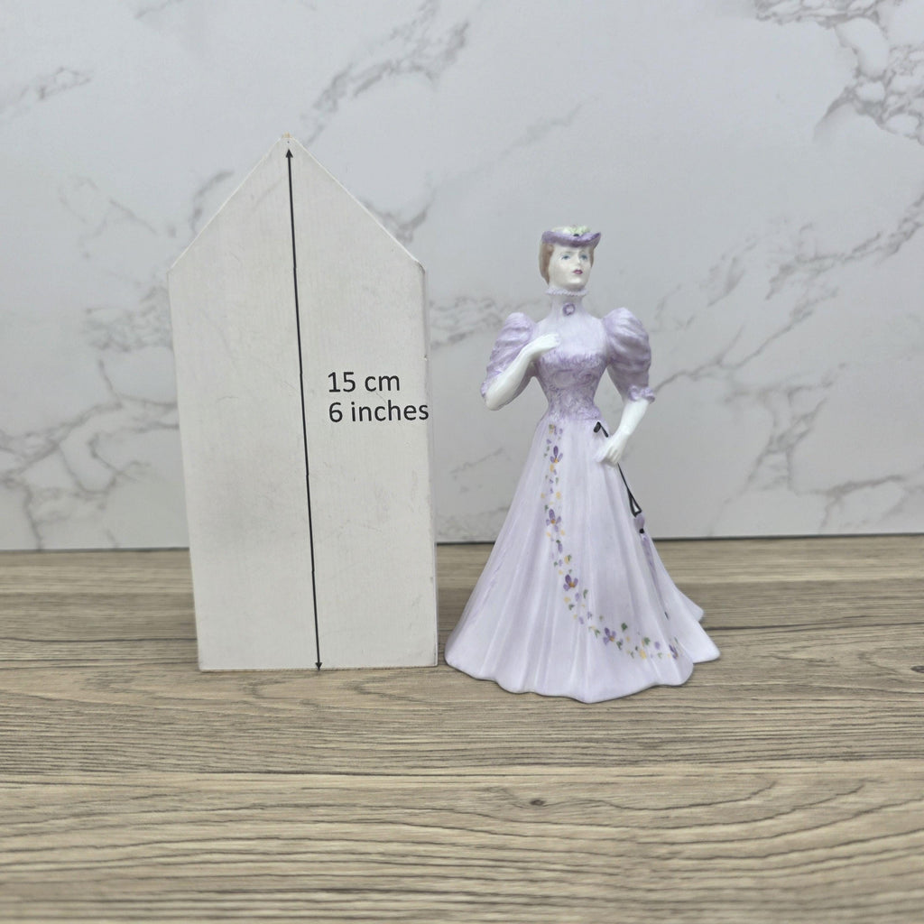 Coalport Porcelain Figurine “Christine” | Vintage English Collectible | Hand-Painted Bone China Lady in Lilac Dress