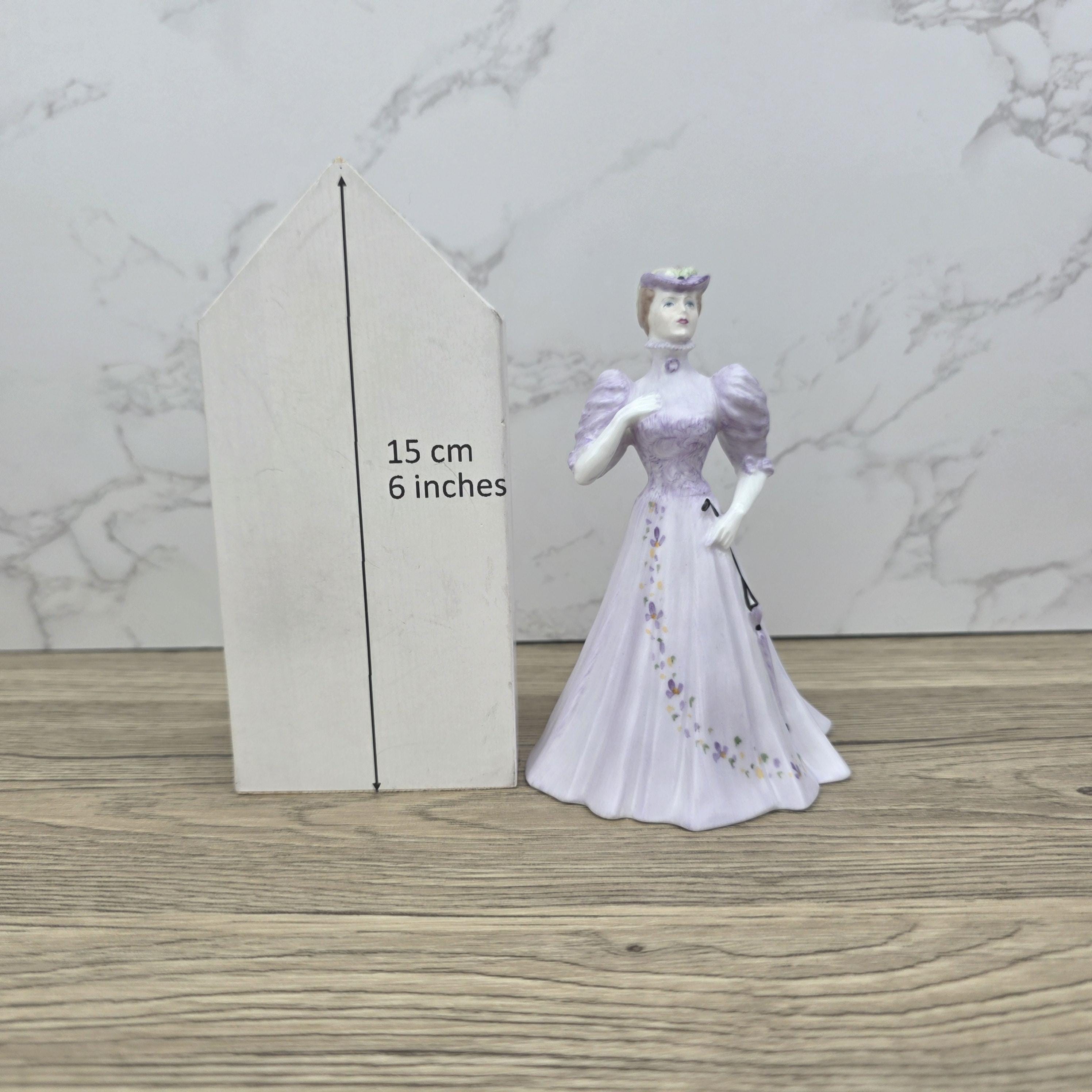 Coalport Porcelain Figurine “Christine” | Vintage English Collectible | Hand-Painted Bone China Lady in Lilac Dress