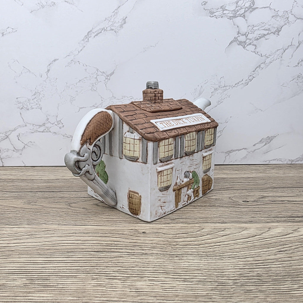 Christopher Wren Teapot “The Dick Turpin” | Vintage English Pub Teapot | Staffordshire England | Hand-Painted Ceramic Collectible