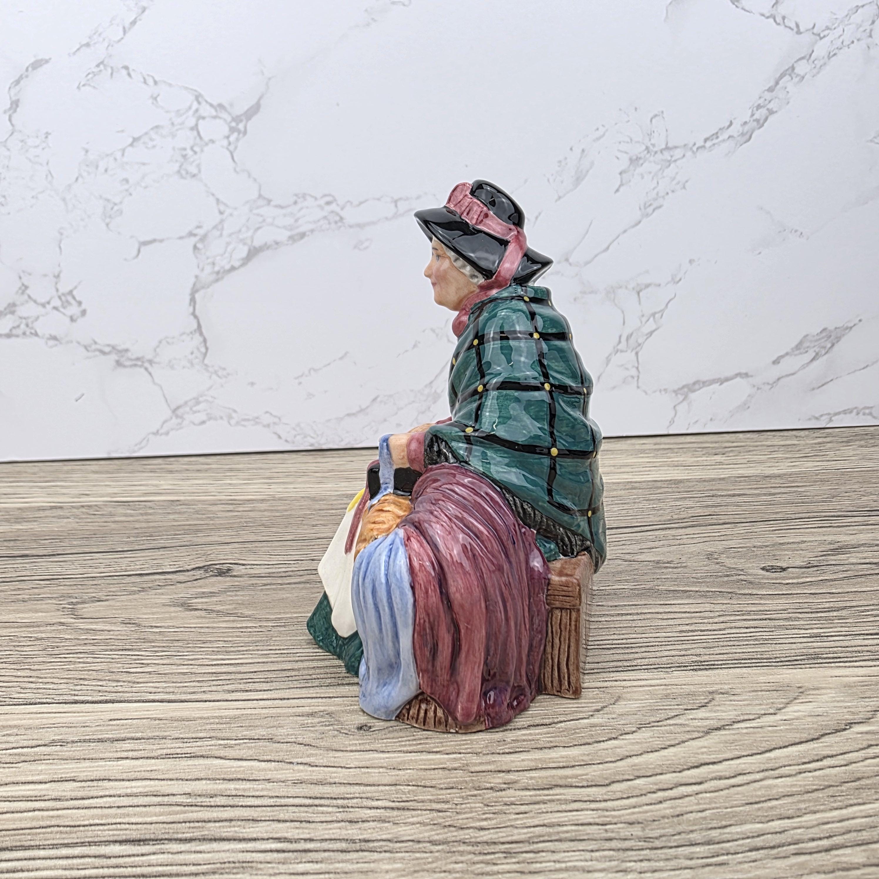 Royal Doulton Silks & Ribbons Figurine HN4288 | Miniature Street Vendors 1999 | Bone China Collectible