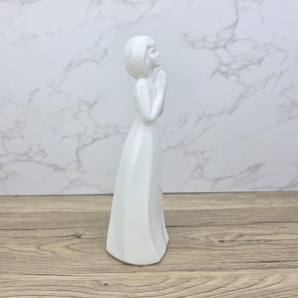 Royal Doulton Images God Bless You HN3400 White Ceramic Figurine England Vintage Collectible Minimalist