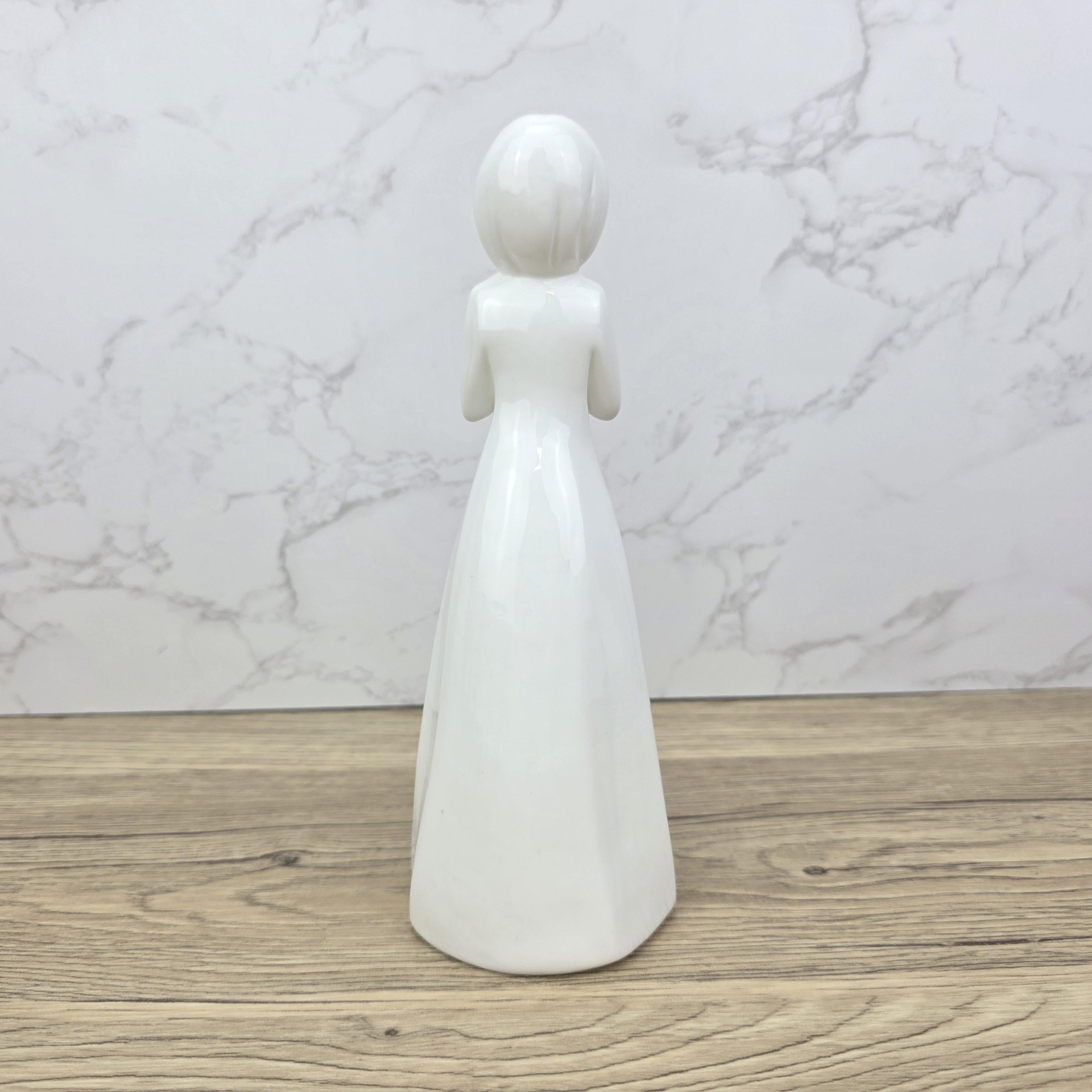 Royal Doulton Images God Bless You HN3400 White Ceramic Figurine England Vintage Collectible Minimalist