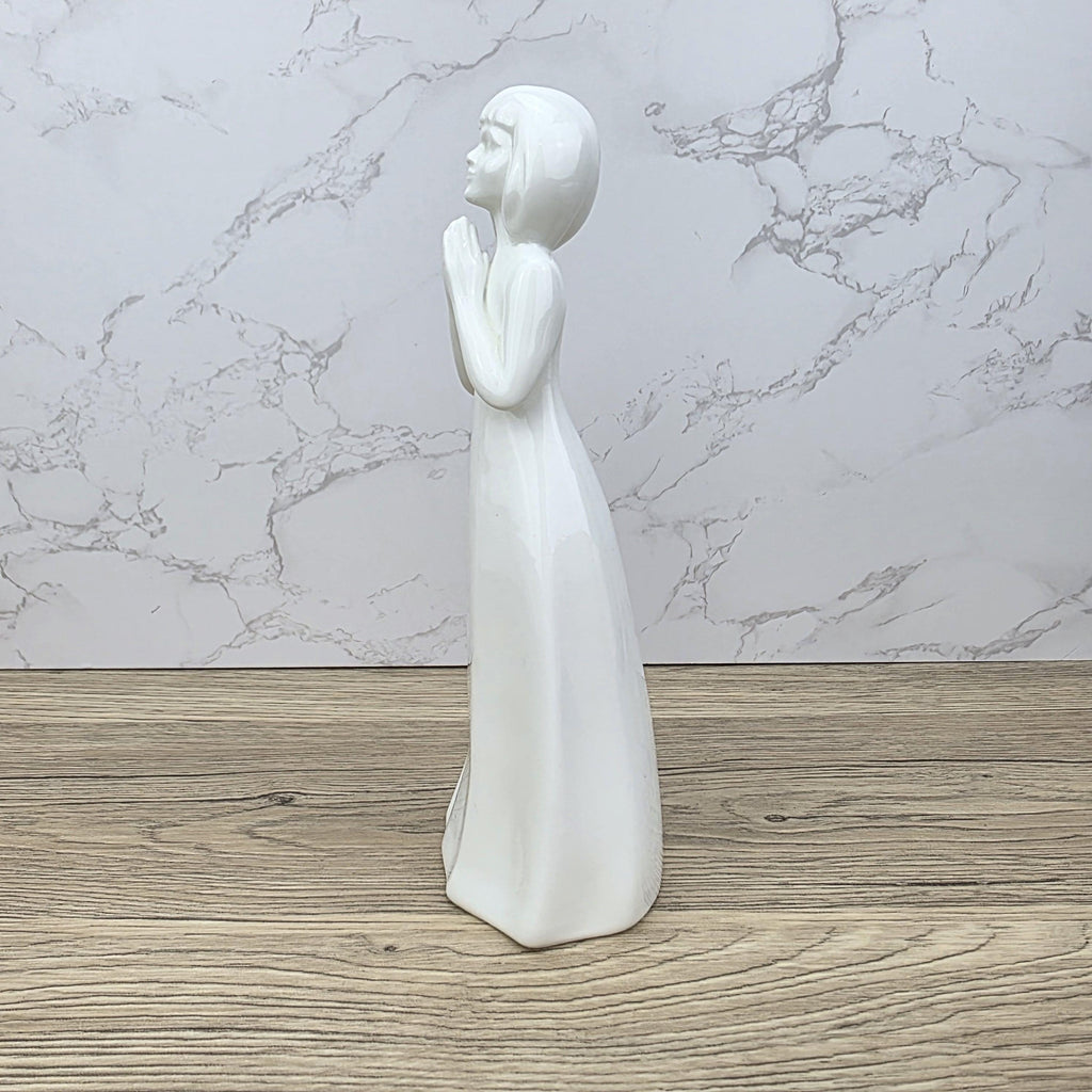 Royal Doulton Images God Bless You HN3400 White Ceramic Figurine England Vintage Collectible Minimalist