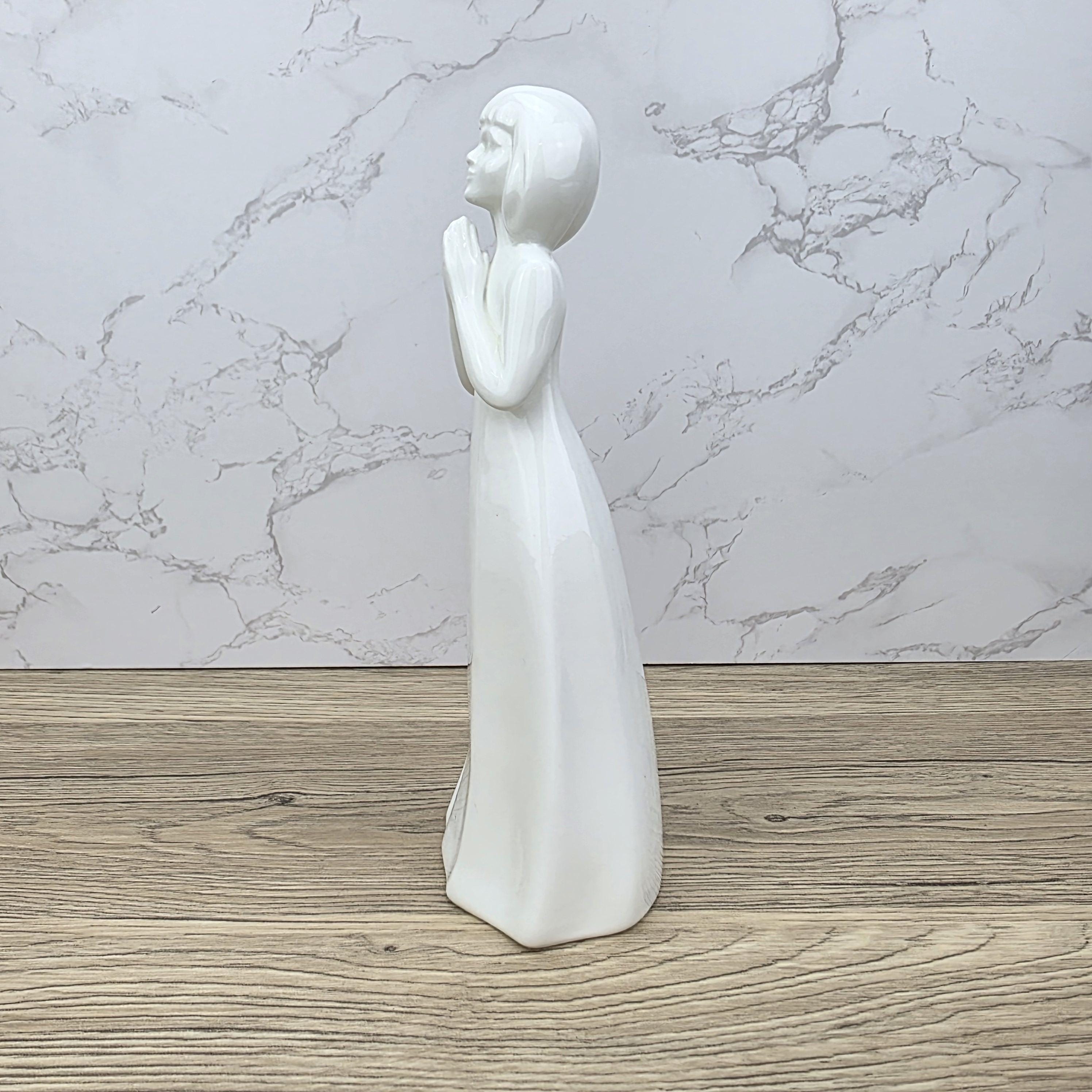 Royal Doulton Images God Bless You HN3400 White Ceramic Figurine England Vintage Collectible Minimalist