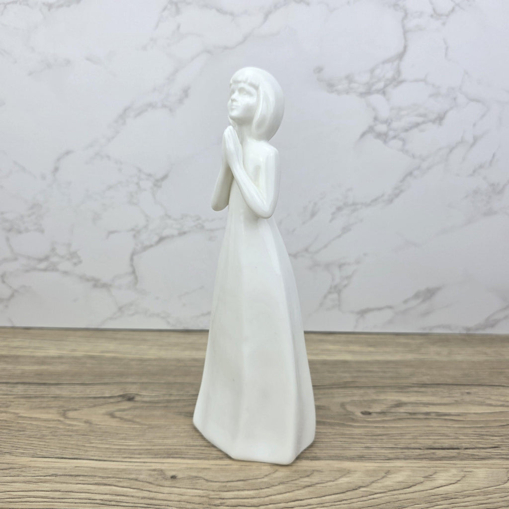 Royal Doulton Images God Bless You HN3400 White Ceramic Figurine England Vintage Collectible Minimalist