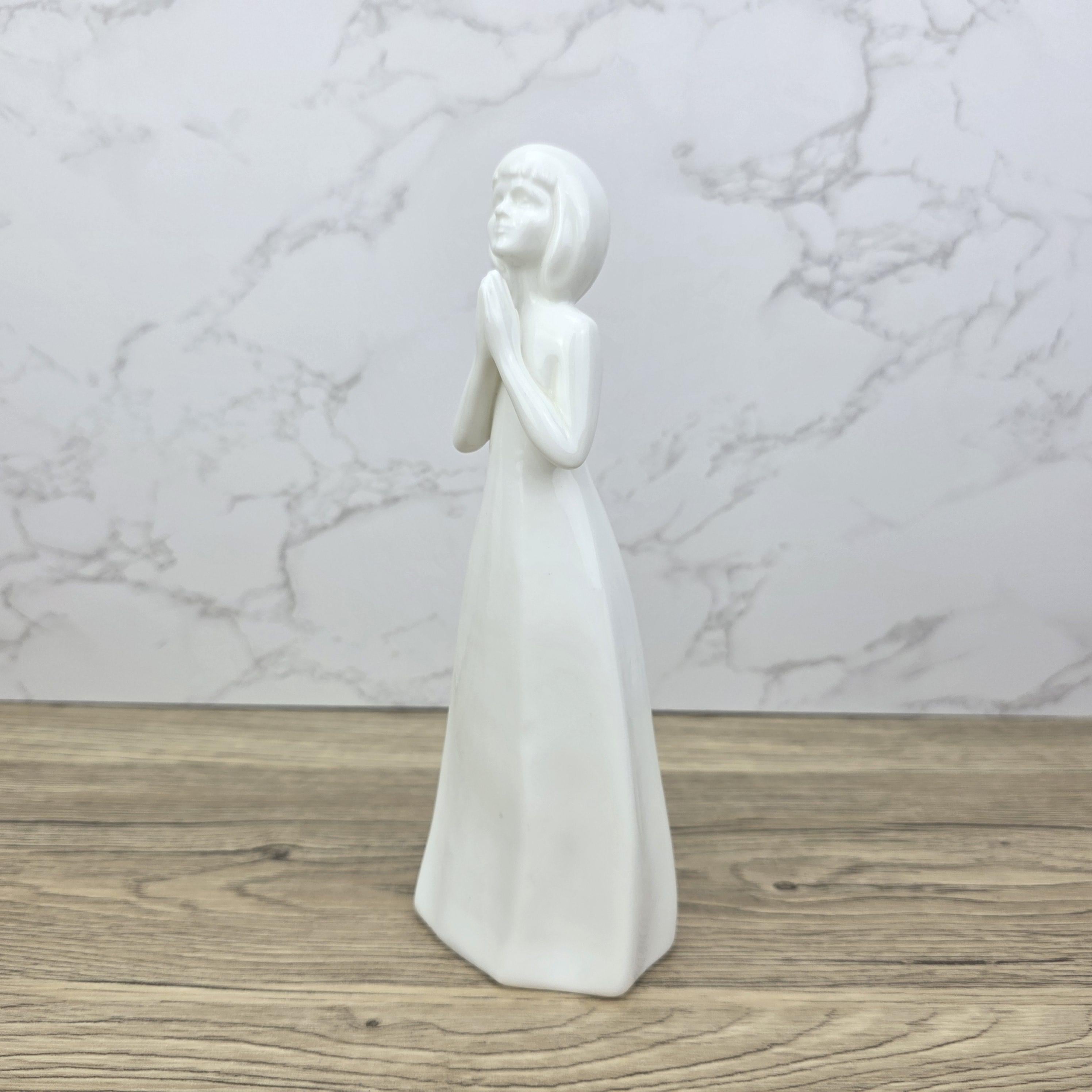 Royal Doulton Images God Bless You HN3400 White Ceramic Figurine England Vintage Collectible Minimalist