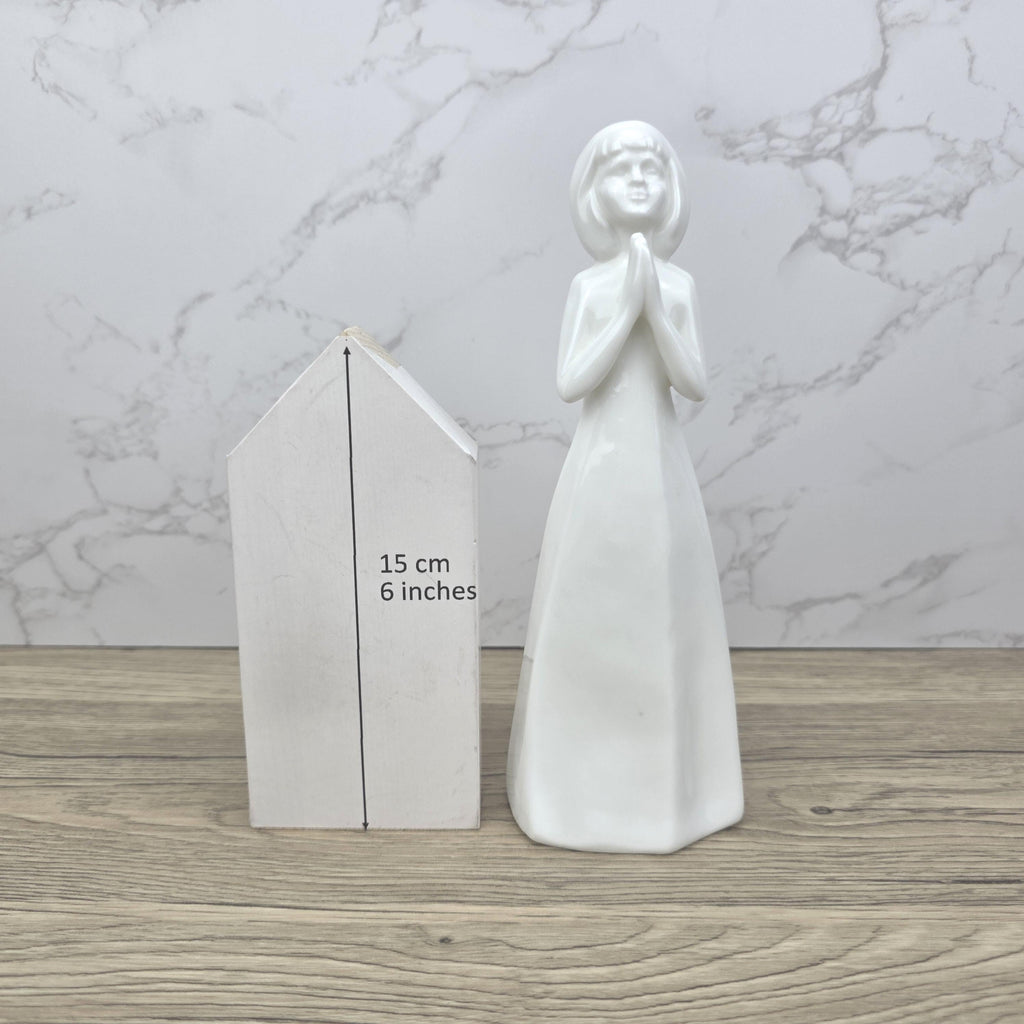 Royal Doulton Images God Bless You HN3400 White Ceramic Figurine England Vintage Collectible Minimalist