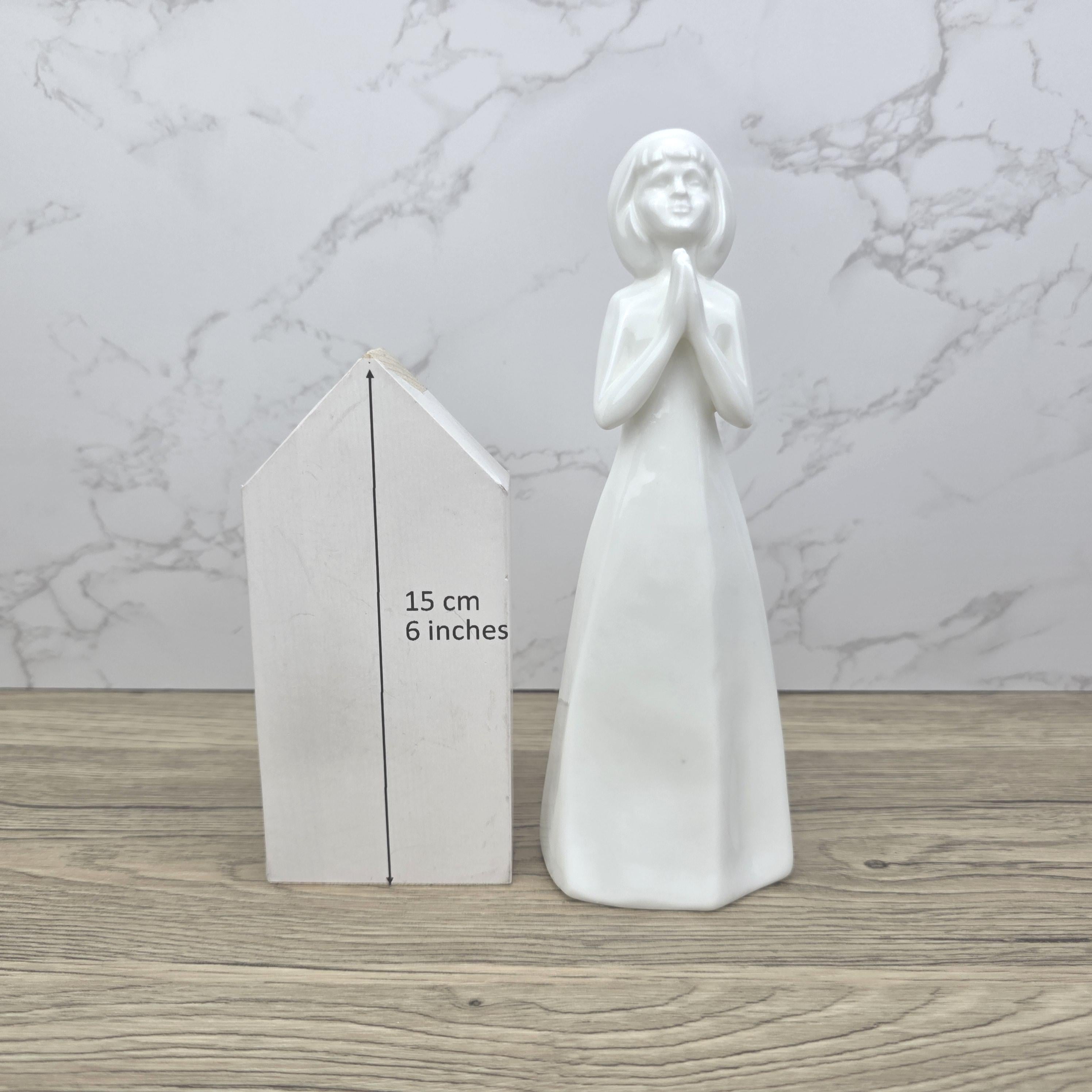 Royal Doulton Images God Bless You HN3400 White Ceramic Figurine England Vintage Collectible Minimalist