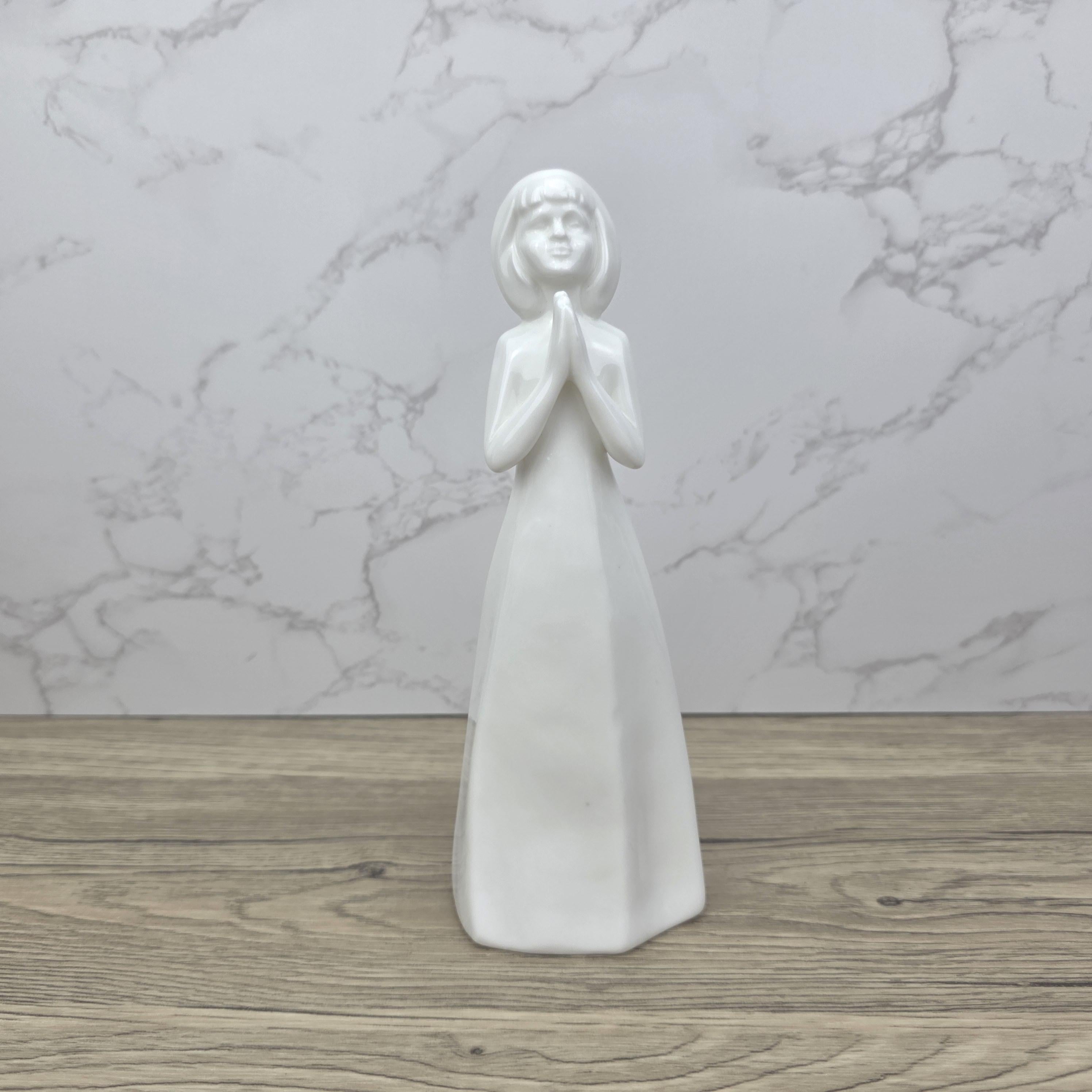 Royal Doulton Images God Bless You HN3400 White Ceramic Figurine England Vintage Collectible Minimalist