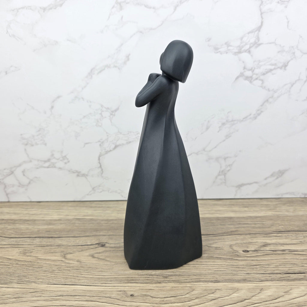 Royal Doulton “Thankful” Figure | Images Collection | Matte Black Porcelain Sculpture | Minimalist English Art Figurine
