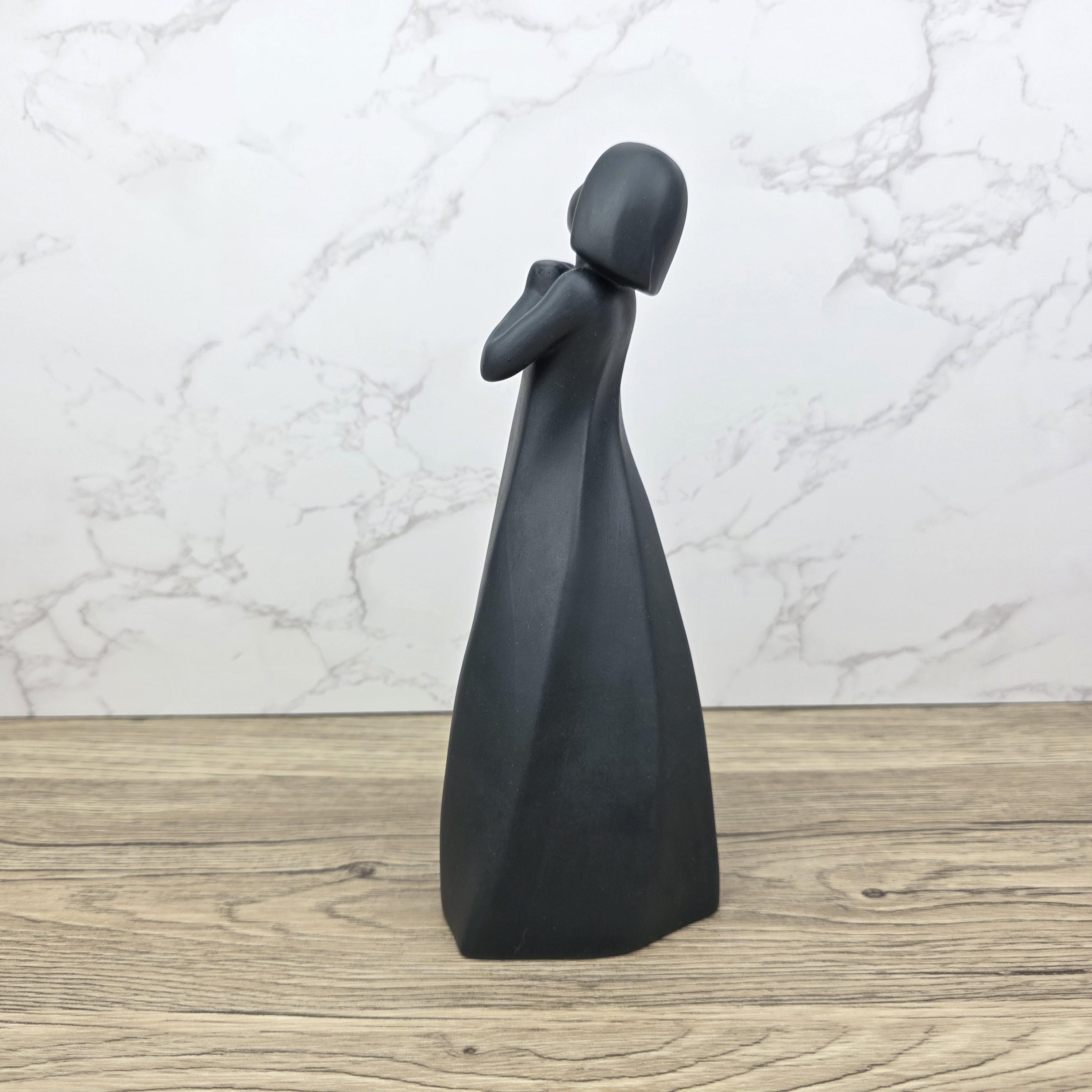 Royal Doulton “Thankful” Figure | Images Collection | Matte Black Porcelain Sculpture | Minimalist English Art Figurine