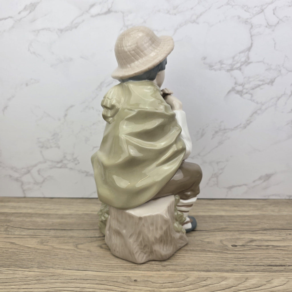 Nadal Porcelain Shepherd Boy Lamb Figurine | Handcrafted Spanish Ceramic Figure | Vintage Collectible | Pastoral Sculpture