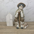 Nadal Porcelain Shepherd Boy Lamb Figurine | Handcrafted Spanish Ceramic Figure | Vintage Collectible | Pastoral Sculpture