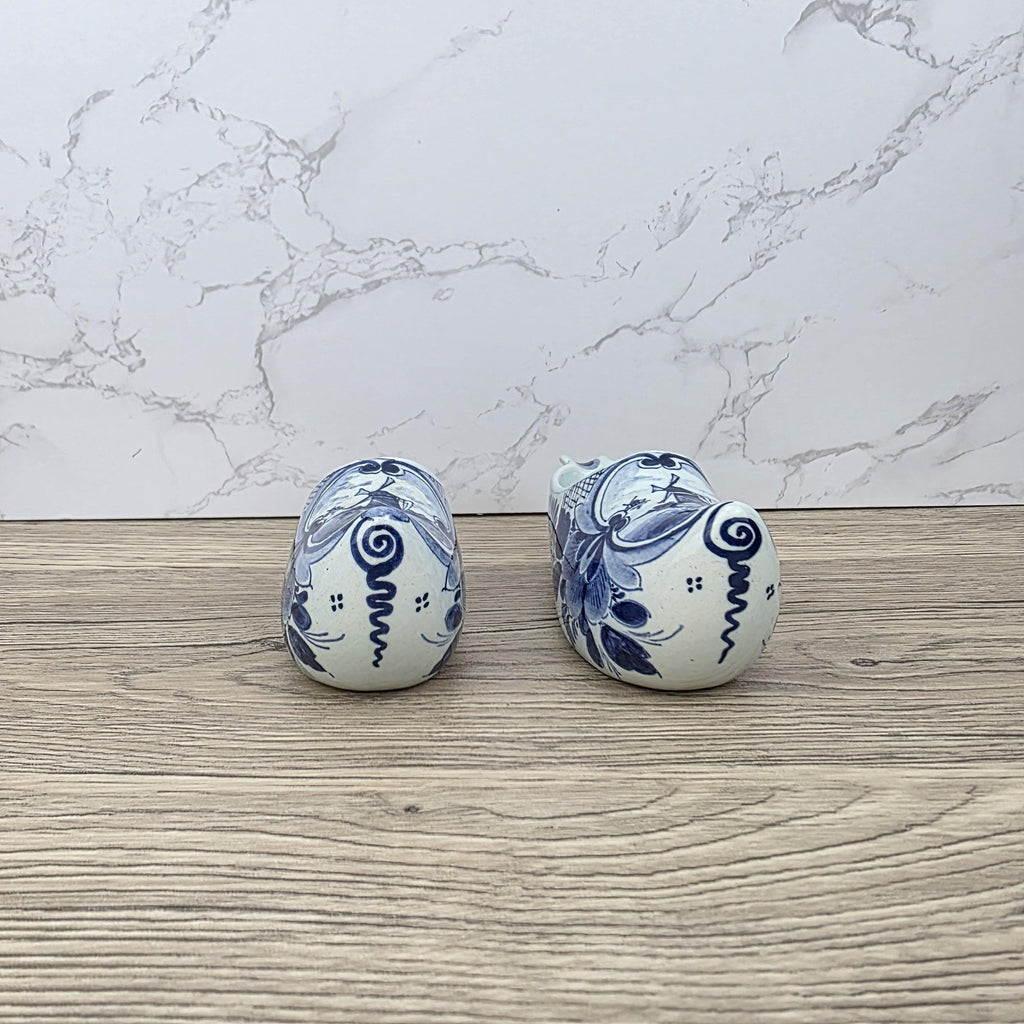 Vintage Delft Blue Ceramic Clogs | Hand Painted Dutch Shoes, Firma C. van Gool