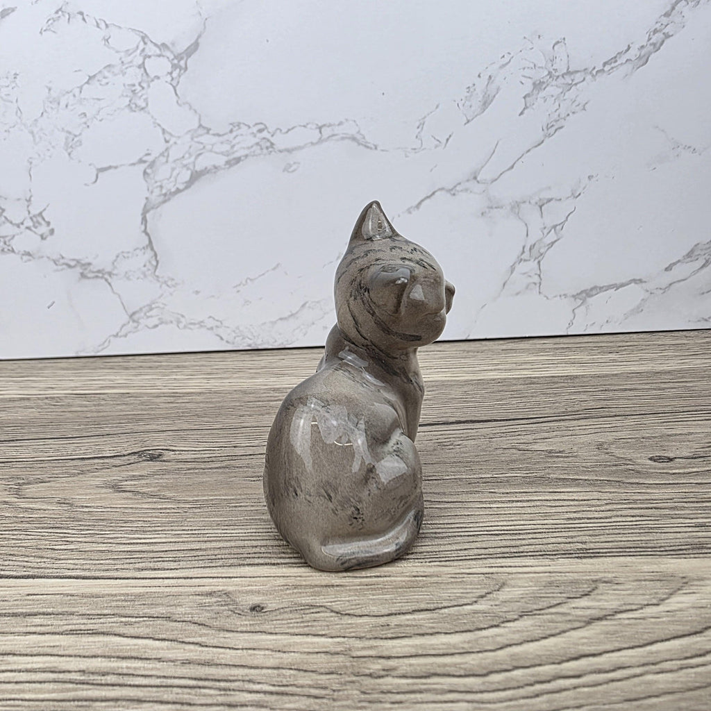 Royal Doulton Tabby Cat Figurine | HN2544 Grey Striped Cat | Vintage English Bone China Collectible