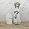 NAO Lladro Porcelain Figurine | Vintage Victorian Girl with Bonnet