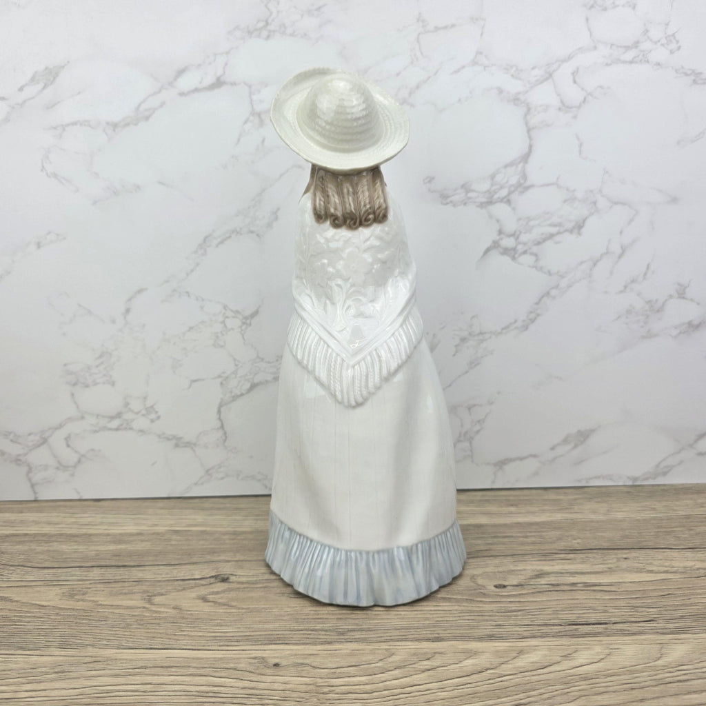 NAO Lladro Porcelain Figurine | Vintage Victorian Girl with Bonnet