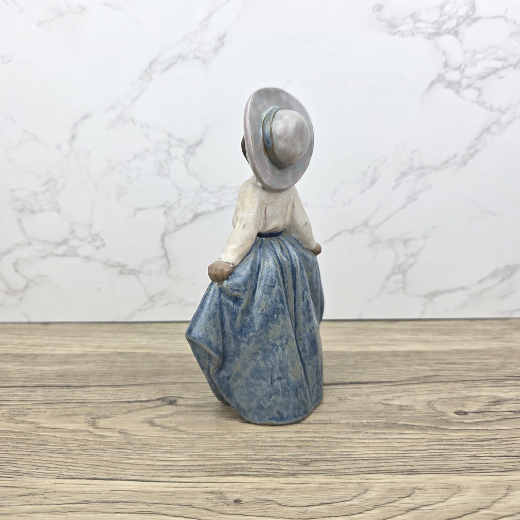 Vintage Nao Lladro Porcelain Figurine | Girl with Hat, Spanish Collectible