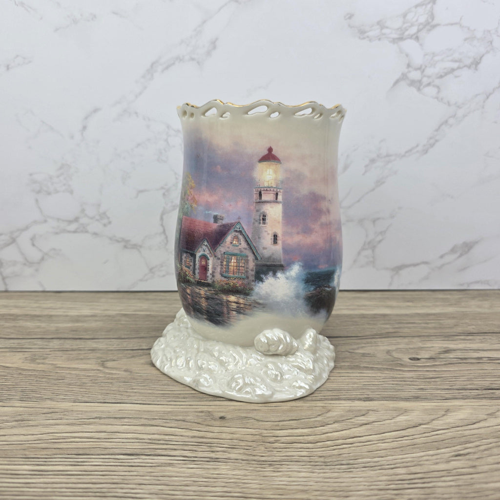 Lenox Thomas Kinkade Lighthouse Votive Vase | Beacon of Hope, Ivory China