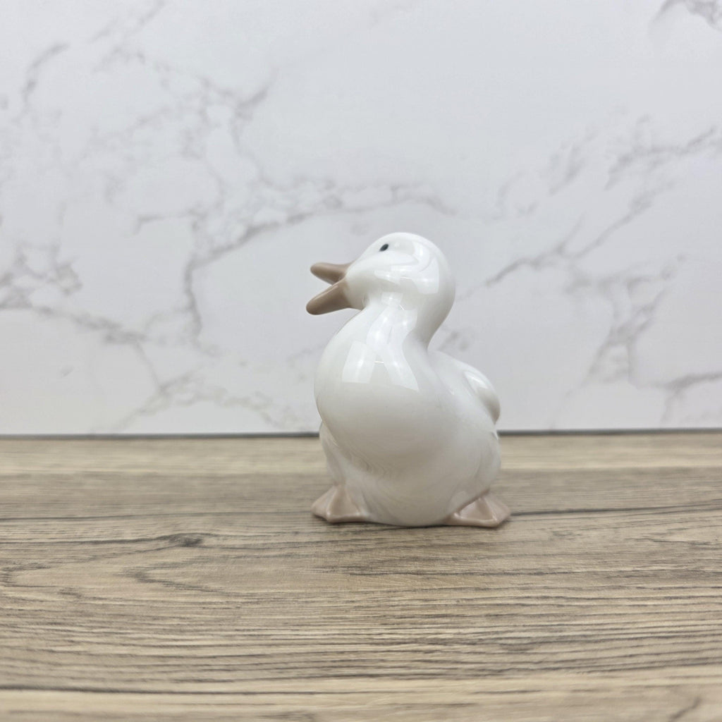 Playful Duck Figurine by NAO Lladro Spain | Glazed Porcelain Animal Sculpture 1451