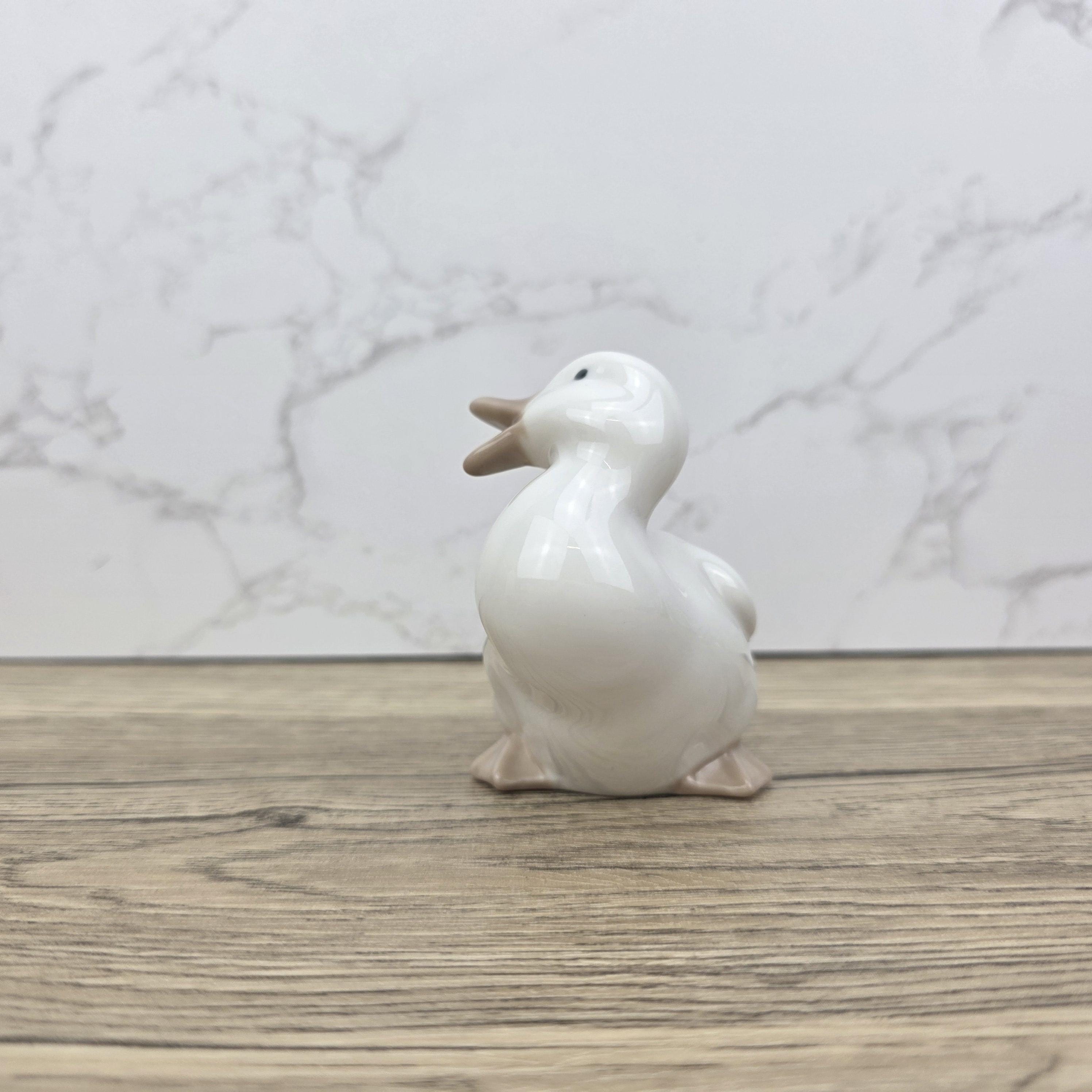 Playful Duck Figurine by NAO Lladro Spain | Glazed Porcelain Animal Sculpture 1451