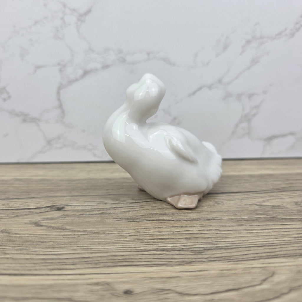 Playful Duck Figurine by NAO Lladro Spain | Glazed Porcelain Animal Sculpture 1451