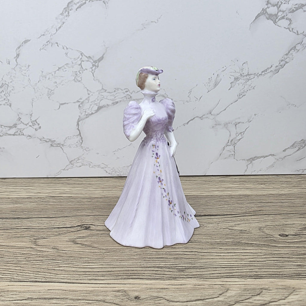 Coalport Porcelain Figurine “Christine” | Vintage English Collectible | Hand-Painted Bone China Lady in Lilac Dress
