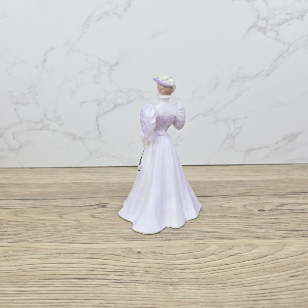 Coalport Porcelain Figurine “Christine” | Vintage English Collectible | Hand-Painted Bone China Lady in Lilac Dress