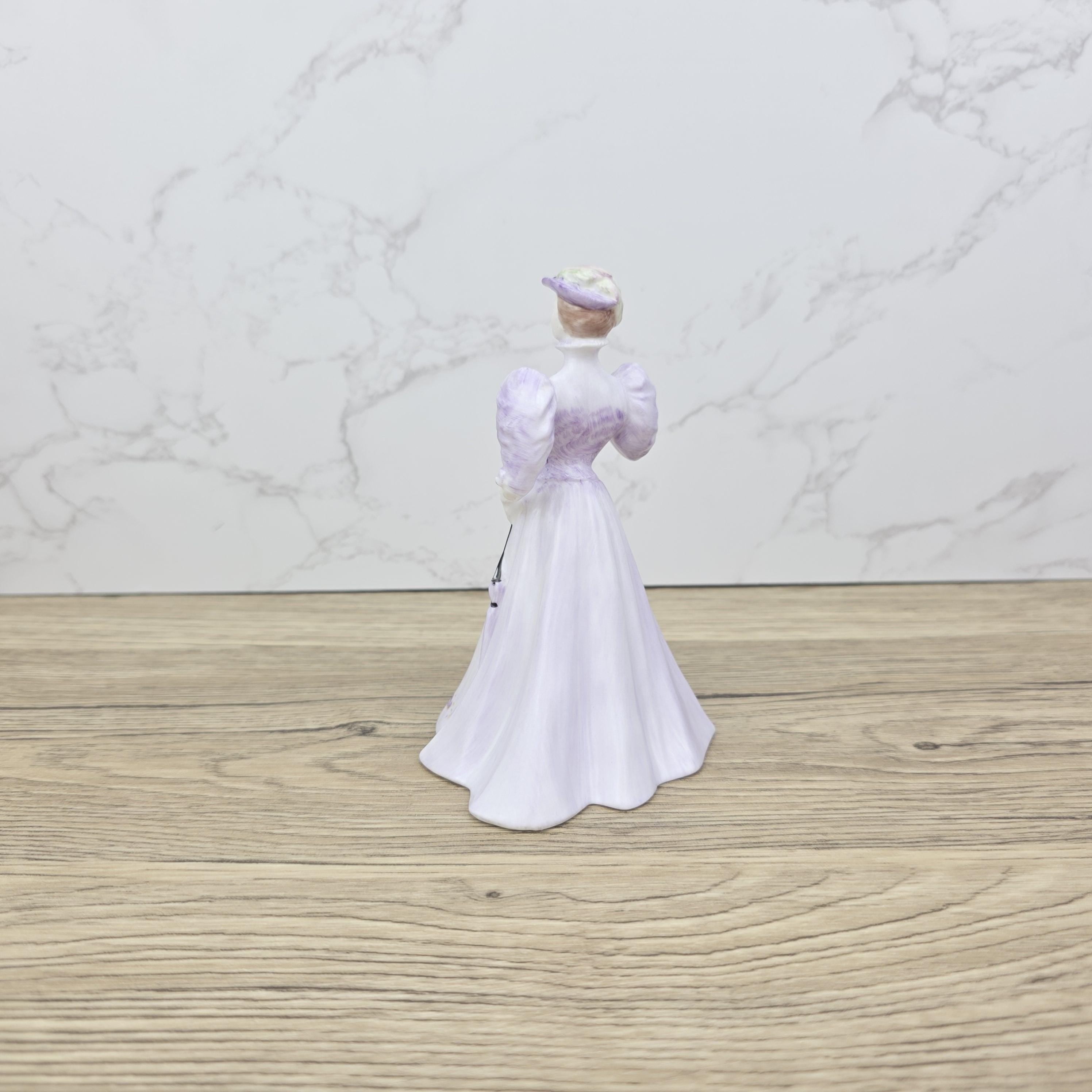 Coalport Porcelain Figurine “Christine” | Vintage English Collectible | Hand-Painted Bone China Lady in Lilac Dress