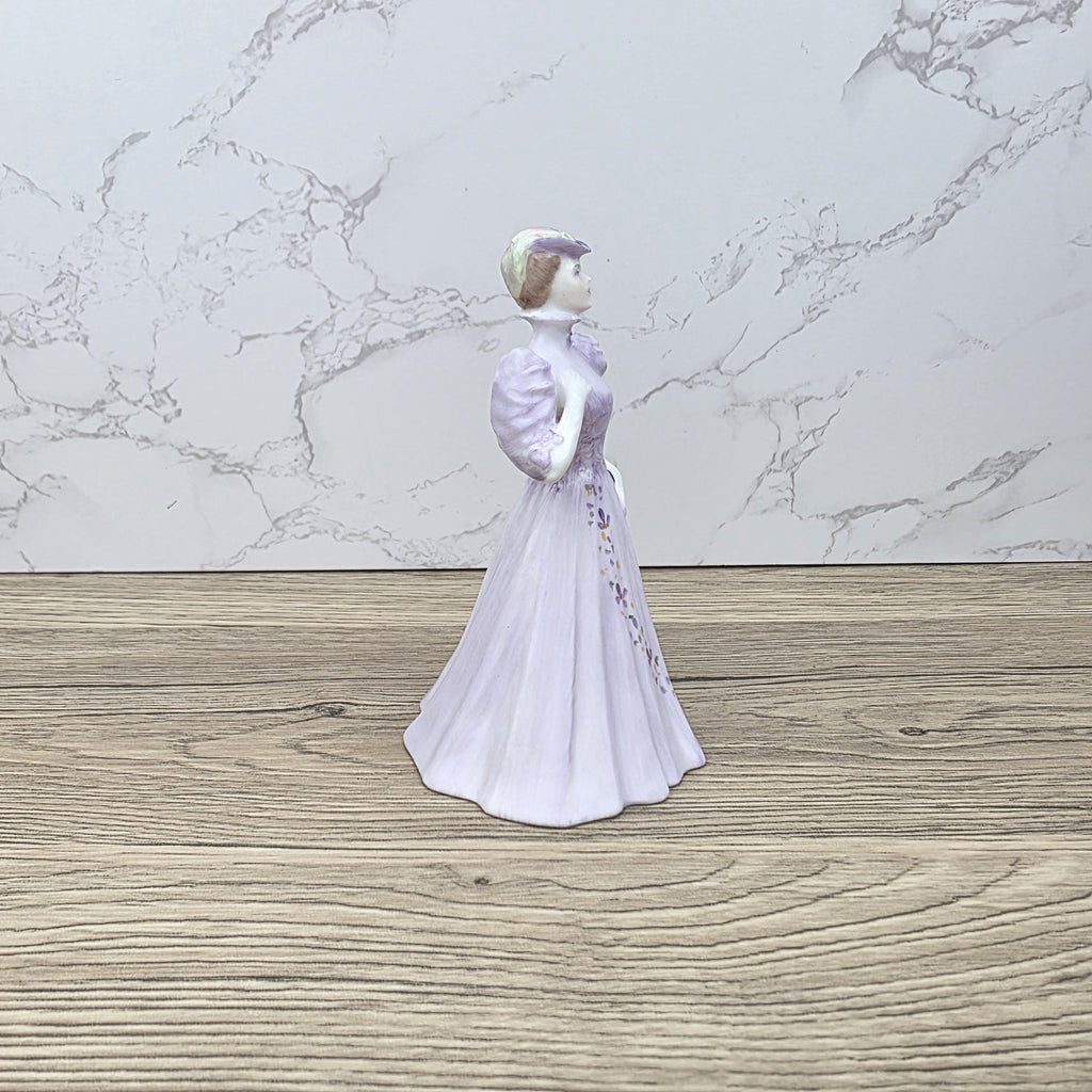 Coalport Porcelain Figurine “Christine” | Vintage English Collectible | Hand-Painted Bone China Lady in Lilac Dress