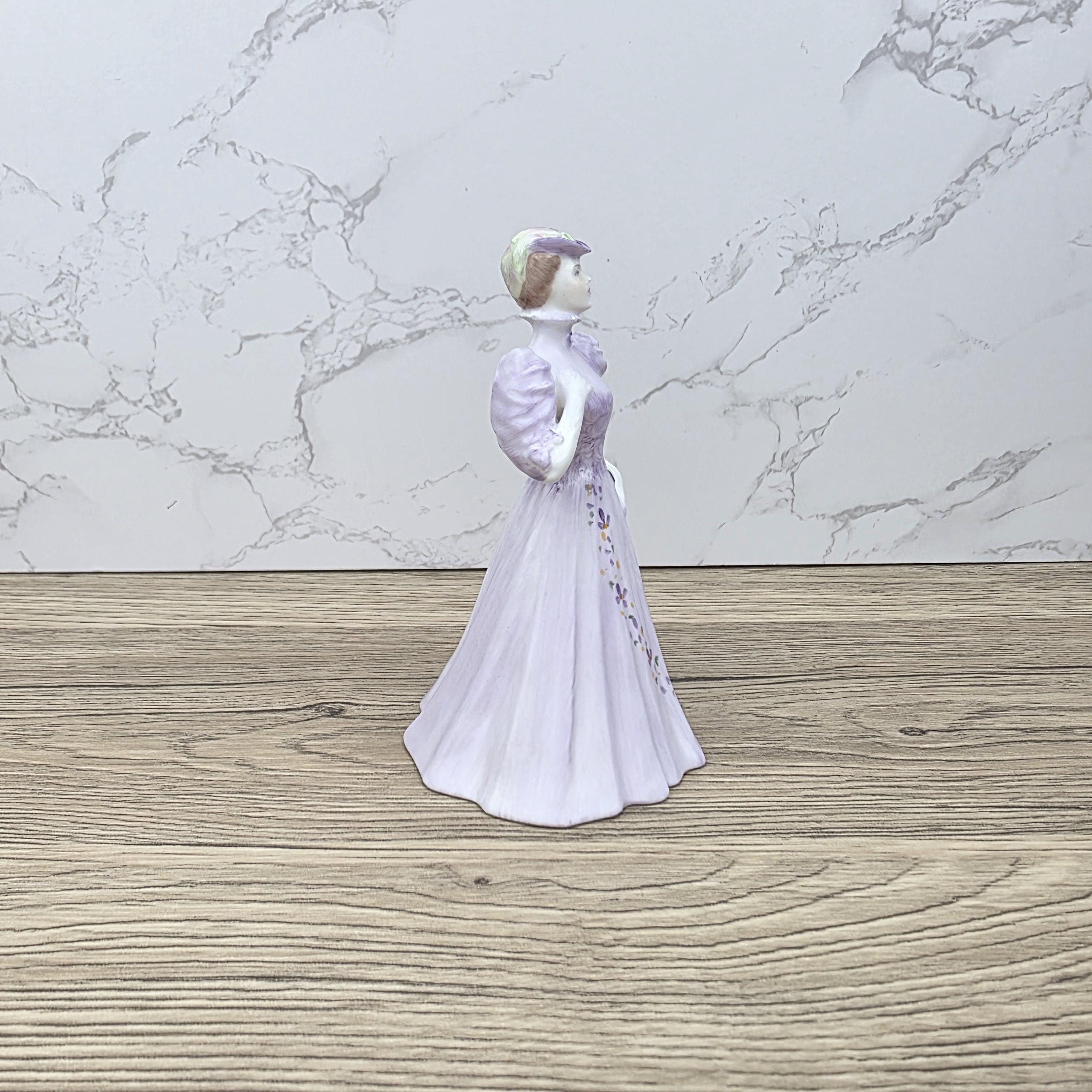Coalport Porcelain Figurine “Christine” | Vintage English Collectible | Hand-Painted Bone China Lady in Lilac Dress
