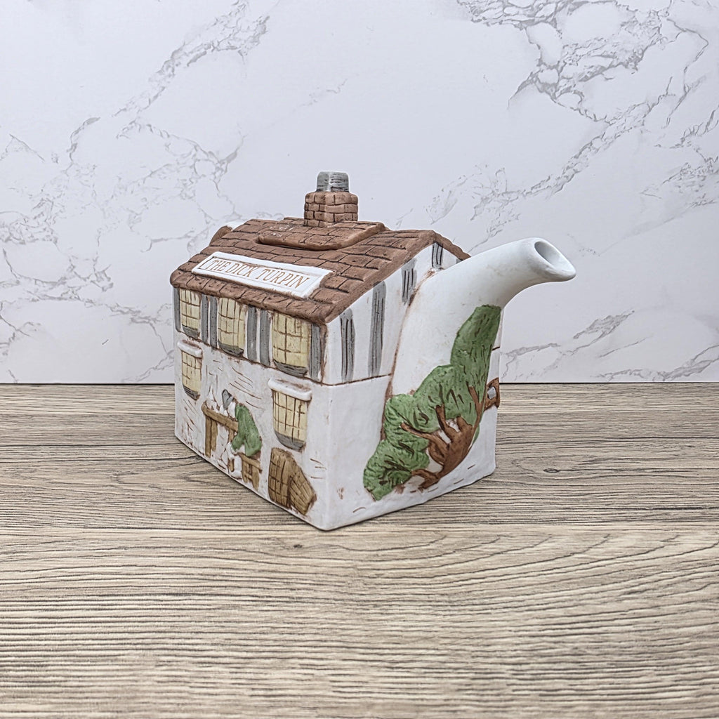 Christopher Wren Teapot “The Dick Turpin” | Vintage English Pub Teapot | Staffordshire England | Hand-Painted Ceramic Collectible
