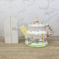 Leonardo Celebration Dessert Pot | Hand-Painted Pastel Ceramic Collectible | Whimsical Vintage Display Piece