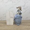 Nao by Lladro Girl with Puppy Figurine, Spanish Porcelain Collectible