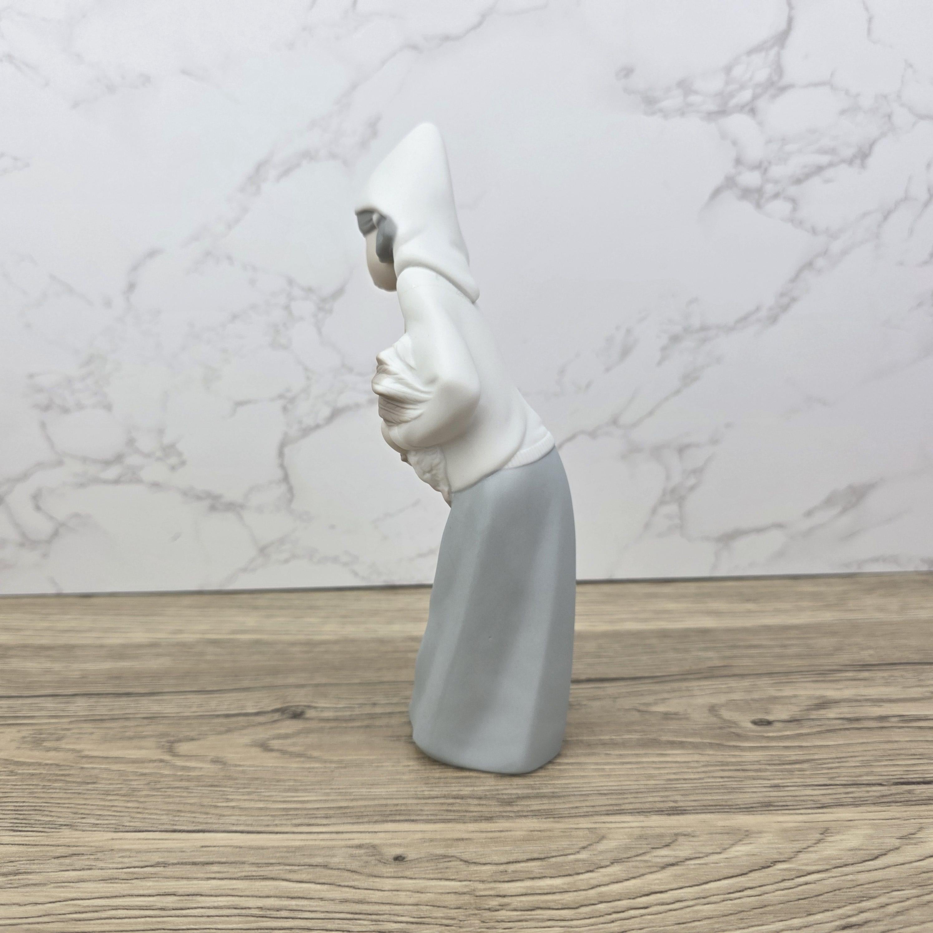 Vintage Girl Holding Chicken Figurine by Lladro | 1980s Spain Porcelain | Model 1330 | Restored Neck