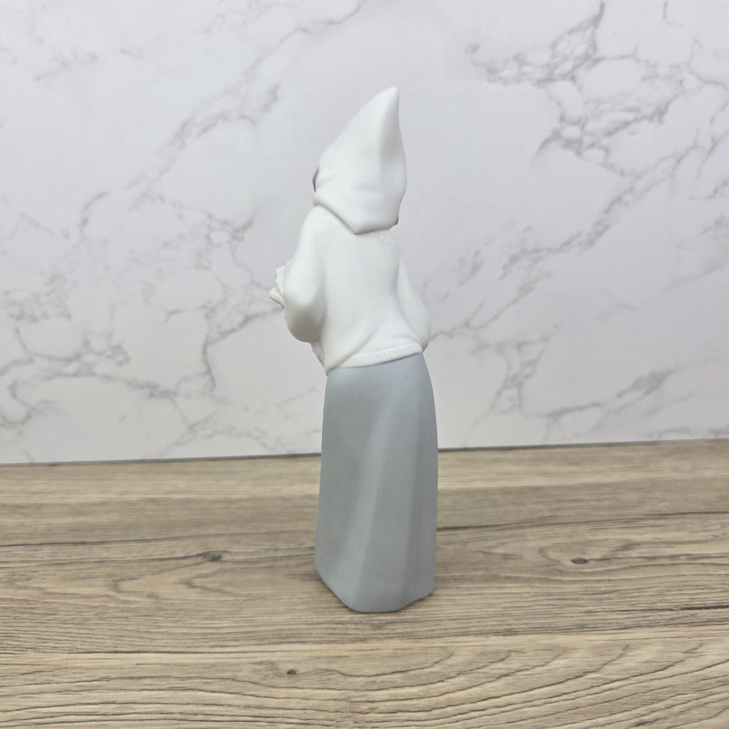 Vintage Girl Holding Chicken Figurine by Lladro | 1980s Spain Porcelain | Model 1330 | Restored Neck
