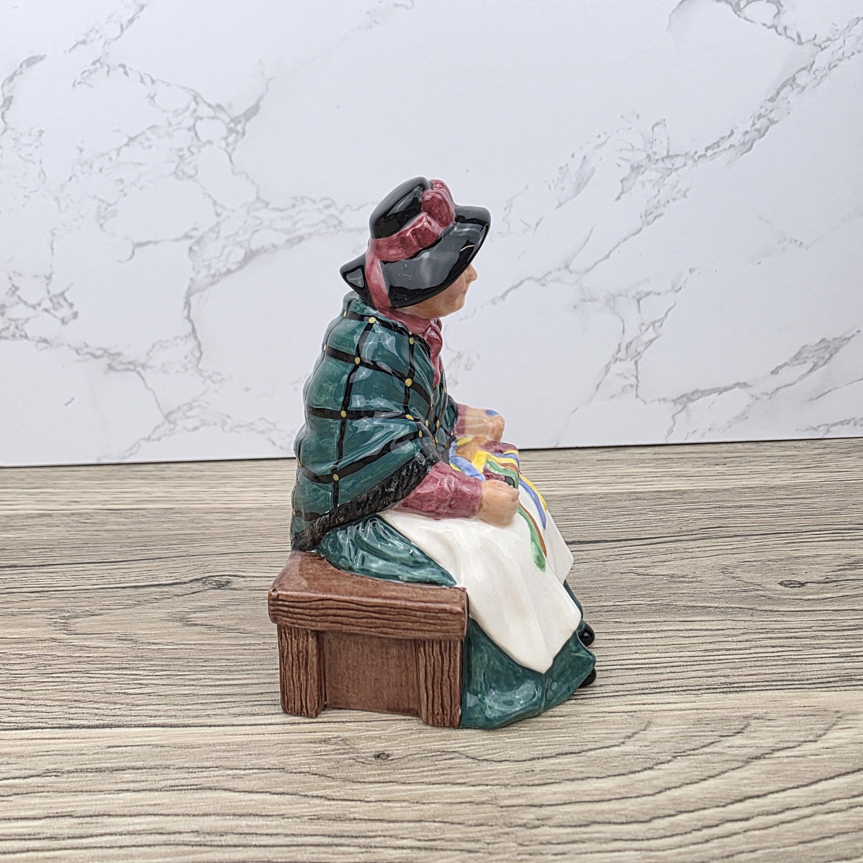 Royal Doulton Silks & Ribbons Figurine HN4288 | Miniature Street Vendors 1999 | Bone China Collectible