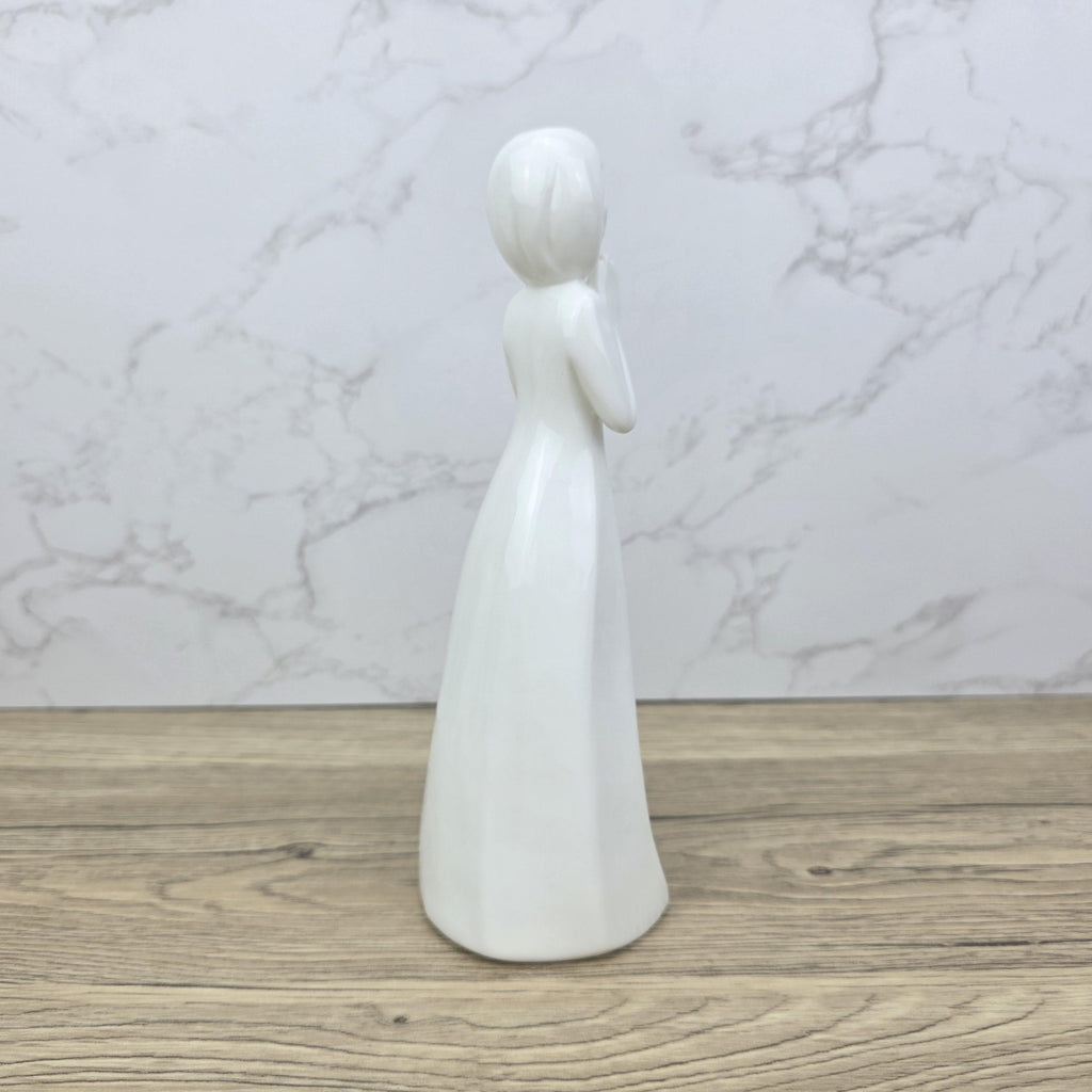 Royal Doulton Images God Bless You HN3400 White Ceramic Figurine England Vintage Collectible Minimalist